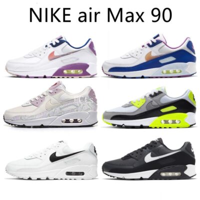 Nike air max 90 classic air cushion running shoes unisex casual sports shoes new breathable mesh shoes EWMQ K256