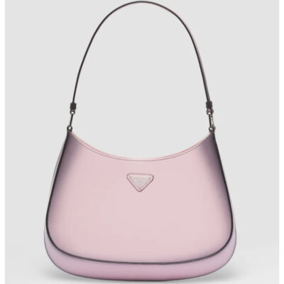 PRADA CLEO BRUSHED LEATHER SHOULDER BAG-PINK